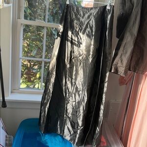 Jessica McClintock Gunne Sax Gray Taffeta Maxi Skirt Holiday Christmas Party